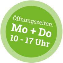 Öffnungszeiten Montag und Donnerstag 10-17Uhr