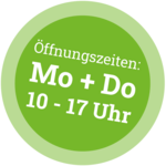 Öffnungszeiten Montag und Donnerstag 10-17Uhr