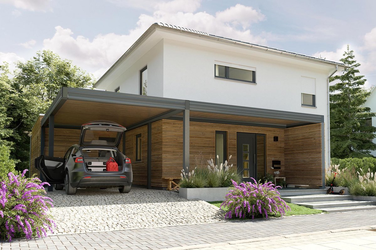 Massivhaus Einfamilienhaus Flair 124 Kubus